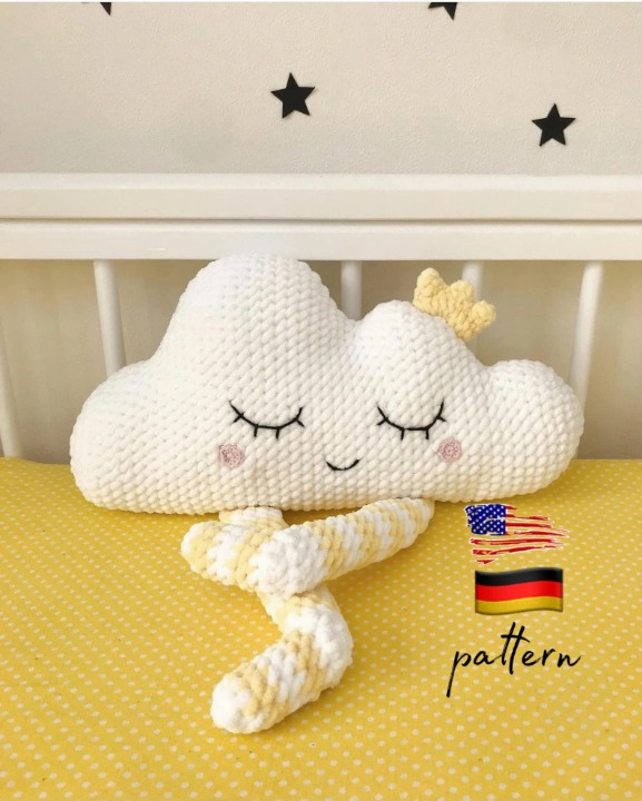 βοΈ Cloud Pillow Crochet Pattern β Soft, Sweet & Easy π