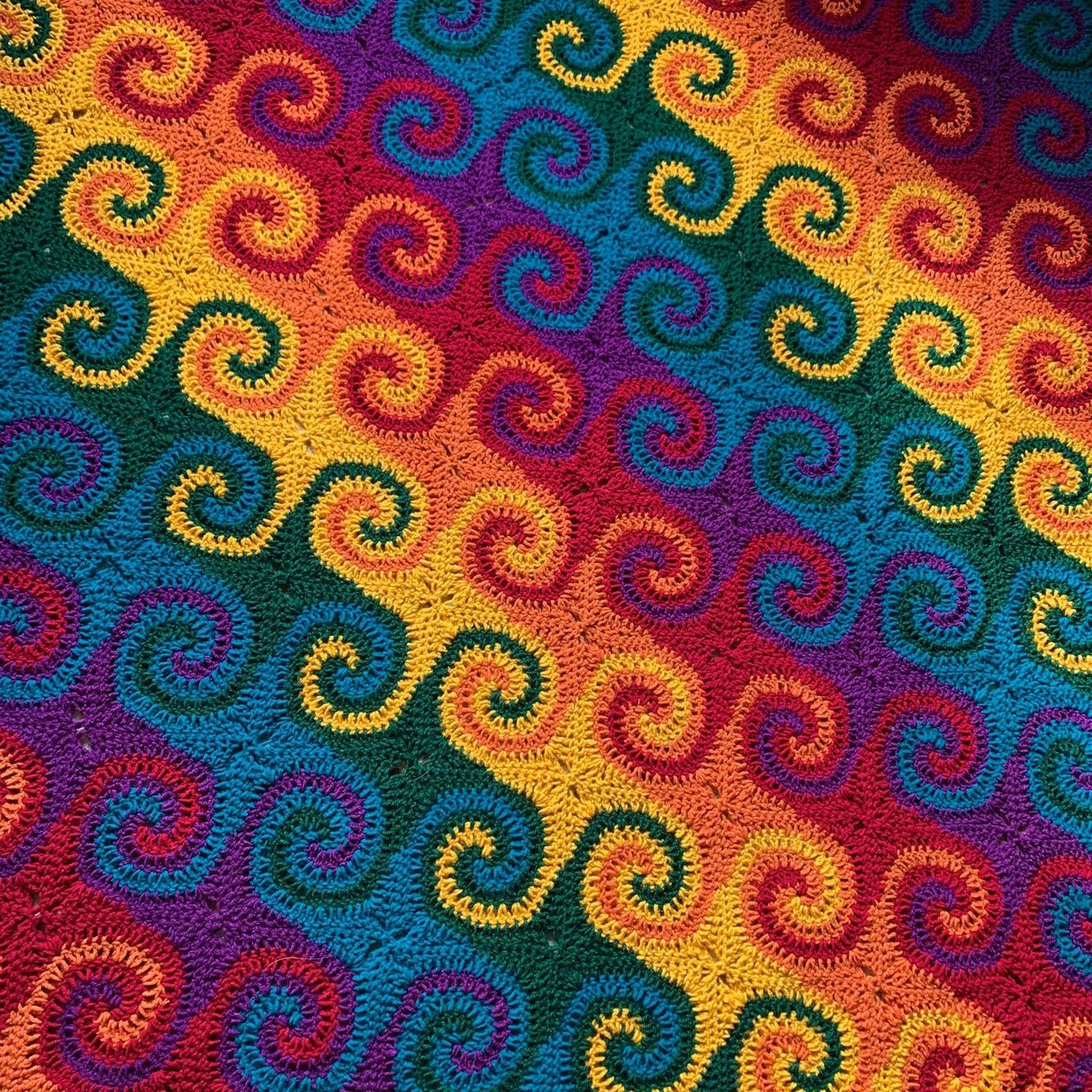 Rainbow Galaxy Crochet Blanket Pattern – Swirly & Colorful Afghan! 🌀✨