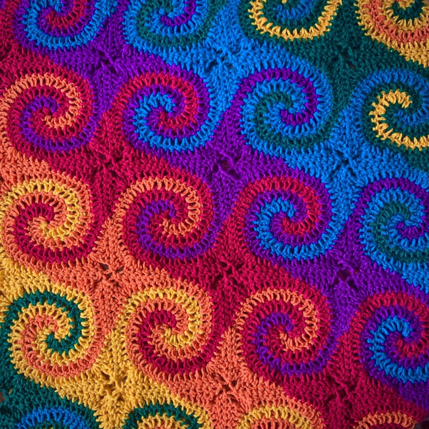 Rainbow Galaxy Crochet Blanket Pattern – Swirly & Colorful Afghan! 🌀✨