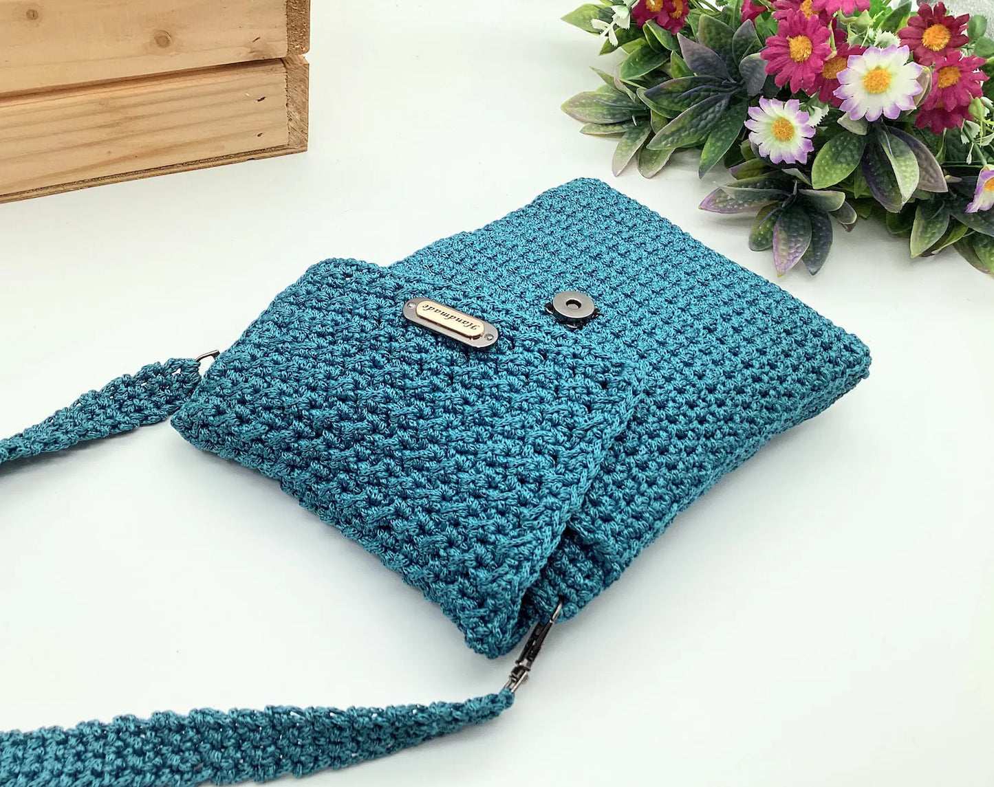 👜 Crochet Messenger Bag Pattern – PDF + Tutorial