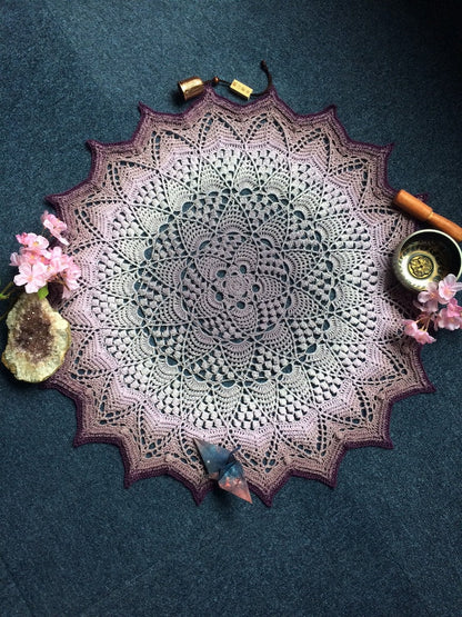 🌸 Lotus Blossom Mandala Crochet Pattern – Elegant & Timeless 🧶✨