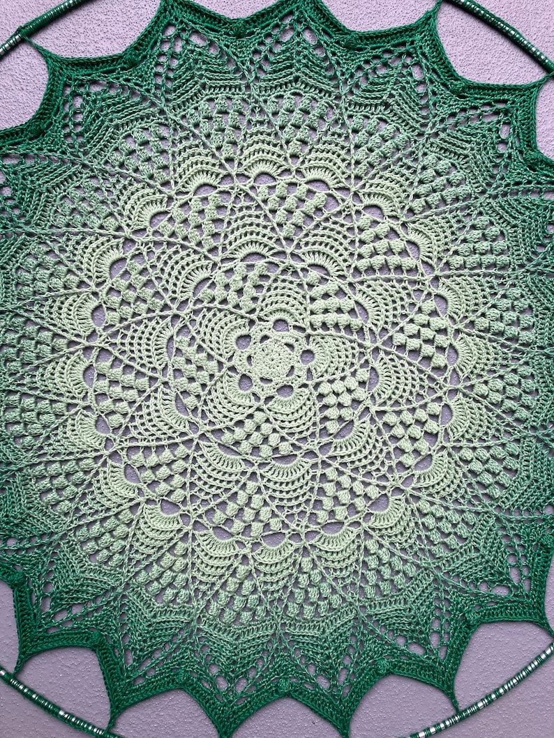 🌸 Lotus Blossom Mandala Crochet Pattern – Elegant & Timeless 🧶✨